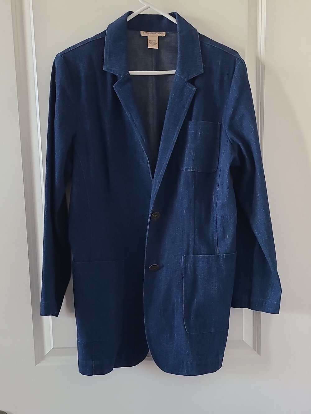 Patrick Christopher Women's Indigo Denim Blazer Jacket Large